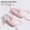 image:imageStelle Ballet Shoes for Girls Satin Ballerina Shoes Ribbons Elastic Straps  Toddler ballet shoes Ballerina slippers Soft satin upper Comfortable lining Suede leather split sole Ballet trainingBallet Pink