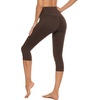 image:imageStelle Capri Leggings for Women Yoga Pants with Pockets High Waisted Legging for Gym WorkoutCoffee