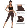 image:imageStelle Capri Leggings for Women Yoga Pants with Pockets High Waisted Legging for Gym WorkoutCoffee