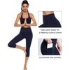 image:imageStelle Capri Leggings for Women Yoga Pants with Pockets High Waisted Legging for Gym WorkoutCotton Like Softnessnavy