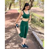 image:imageStelle Capri Leggings for Women Yoga Pants with Pockets High Waisted Legging for Gym WorkoutForest Green