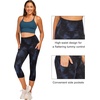 image:imageStelle Capri Leggings for Women Yoga Pants with Pockets High Waisted Legging for Gym WorkoutNyloncloud Dye Blue