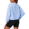 image:imageStelle Cropped Sweatshirt for Women Crewneck Pullover Tops Oversized Long Sleeve Lightweight Casual Cotton Sweat ShirtsBaby Blue