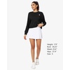 image:imageStelle Cropped Sweatshirt for Women Crewneck Pullover Tops Oversized Long Sleeve Lightweight Casual Cotton Sweat ShirtsBlack