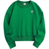 image:imageStelle Cropped Sweatshirt for Women Crewneck Pullover Tops Oversized Long Sleeve Lightweight Casual Cotton Sweat ShirtsKelly Green
