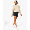image:imageStelle Cropped Sweatshirt for Women Crewneck Pullover Tops Oversized Long Sleeve Lightweight Casual Cotton Sweat ShirtsLimestone