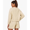 image:imageStelle Cropped Sweatshirt for Women Crewneck Pullover Tops Oversized Long Sleeve Lightweight Casual Cotton Sweat ShirtsLimestone