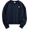 image:imageStelle Cropped Sweatshirt for Women Crewneck Pullover Tops Oversized Long Sleeve Lightweight Casual Cotton Sweat ShirtsNavy