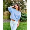 image:imageStelle Cropped Sweatshirt for Women Crewneck Pullover Tops Oversized Long Sleeve Lightweight Casual Cotton Sweat ShirtsNewbaby Blue