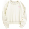 image:imageStelle Cropped Sweatshirt for Women Crewneck Pullover Tops Oversized Long Sleeve Lightweight Casual Cotton Sweat ShirtsOffwhite