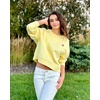 image:imageStelle Cropped Sweatshirt for Women Crewneck Pullover Tops Oversized Long Sleeve Lightweight Casual Cotton Sweat ShirtsPina Colada