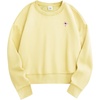 image:imageStelle Cropped Sweatshirt for Women Crewneck Pullover Tops Oversized Long Sleeve Lightweight Casual Cotton Sweat ShirtsPina Colada