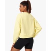 image:imageStelle Cropped Sweatshirt for Women Crewneck Pullover Tops Oversized Long Sleeve Lightweight Casual Cotton Sweat ShirtsPina Colada