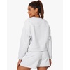 image:imageStelle Cropped Sweatshirt for Women Crewneck Pullover Tops Oversized Long Sleeve Lightweight Casual Cotton Sweat ShirtsUltra Light Grey