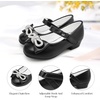 image:imageStelle Dress Shoes for Girls Rhinestone Bow Low Heels for Wedding PartyBlack