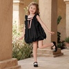 image:imageStelle Dress Shoes for Girls Rhinestone Bow Low Heels for Wedding PartyBlack