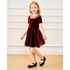image:imageStelle Dress Shoes for Girls Rhinestone Bow Low Heels for Wedding PartyBlackvelvet