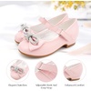 image:imageStelle Dress Shoes for Girls Rhinestone Bow Low Heels for Wedding PartyPink