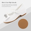 image:imageStelle Dress Shoes for Girls Rhinestone Bow Low Heels for Wedding PartyWhite