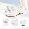image:imageStelle Dress Shoes for Girls Rhinestone Bow Low Heels for Wedding PartyWhite
