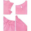 image:imageStelle Girls 2 Piece Summer Outfits Flutter Sleeve Tops and Shorts 513Y  Cooling LinerShorts with PocketsRuffle Tank TopsBack KeyholeCute Bow on WaistBreathableLightweightStretchableFlowyBubblegum
