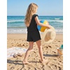 image:imageStelle Girls 2 Piece Summer Outfits Flutter Sleeve Tops and Shorts 513Y  Cooling LinerShorts with PocketsRuffle Tank TopsBack KeyholeCute Bow on WaistBreathableLightweightStretchableFlowyBlack