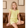 image:imageStelle Girls 2 Piece Summer Outfits Flutter Sleeve Tops and Shorts 513Y  Cooling LinerShorts with PocketsRuffle Tank TopsBack KeyholeCute Bow on WaistBreathableLightweightStretchableFlowyLemon Butter
