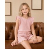 image:imageStelle Girls 2 Piece Summer Outfits Flutter Sleeve Tops and Shorts 513Y  Cooling LinerShorts with PocketsRuffle Tank TopsBack KeyholeCute Bow on WaistBreathableLightweightStretchableFlowyBlush Pink