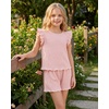 image:imageStelle Girls 2 Piece Summer Outfits Flutter Sleeve Tops and Shorts 513Y  Cooling LinerShorts with PocketsRuffle Tank TopsBack KeyholeCute Bow on WaistBreathableLightweightStretchableFlowyBlush Pink