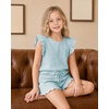 image:imageStelle Girls 2 Piece Summer Outfits Flutter Sleeve Tops and Shorts 513Y  Cooling LinerShorts with PocketsRuffle Tank TopsBack KeyholeCute Bow on WaistBreathableLightweightStretchableFlowyLight Blue