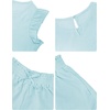 image:imageStelle Girls 2 Piece Summer Outfits Flutter Sleeve Tops and Shorts 513Y  Cooling LinerShorts with PocketsRuffle Tank TopsBack KeyholeCute Bow on WaistBreathableLightweightStretchableFlowyLight Blue