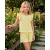 image:imageStelle Girls 2 Piece Summer Outfits Flutter Sleeve Tops and Shorts 513Y  Cooling LinerShorts with PocketsRuffle Tank TopsBack KeyholeCute Bow on WaistBreathableLightweightStretchableFlowyLemon Butter