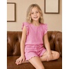 image:imageStelle Girls 2 Piece Summer Outfits Flutter Sleeve Tops and Shorts 513Y  Cooling LinerShorts with PocketsRuffle Tank TopsBack KeyholeCute Bow on WaistBreathableLightweightStretchableFlowyBubblegum
