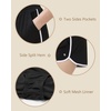image:imageStelle Girls Athletic Shorts with Pockets Girls Running Shorts Volleyball Soccer Shorts for Kids Elastic WaistBlack