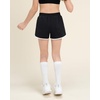 image:imageStelle Girls Athletic Shorts with Pockets Girls Running Shorts Volleyball Soccer Shorts for Kids Elastic WaistBlack
