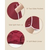 image:imageStelle Girls Athletic Shorts with Pockets Girls Running Shorts Volleyball Soccer Shorts for Kids Elastic WaistMaroon