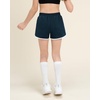 image:imageStelle Girls Athletic Shorts with Pockets Girls Running Shorts Volleyball Soccer Shorts for Kids Elastic WaistPrussian Blue