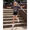 image:imageStelle Girls Athletic Shorts with Pockets Quick Dry Running Shorts Gymnastics Basketball Short for Teen KidsBlack