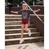 image:imageStelle Girls Athletic Shorts with Pockets Quick Dry Running Shorts Gymnastics Basketball Short for Teen KidsCrimson