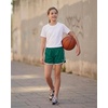 image:imageStelle Girls Athletic Shorts with Pockets Quick Dry Running Shorts Gymnastics Basketball Short for Teen KidsEvergreen