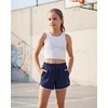 image:imageStelle Girls Athletic Shorts with Pockets Quick Dry Running Shorts Gymnastics Basketball Short for Teen KidsNavy