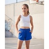 image:imageStelle Girls Athletic Shorts with Pockets Quick Dry Running Shorts Gymnastics Basketball Short for Teen KidsRoyal Blue