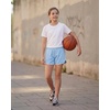 image:imageStelle Girls Athletic Shorts with Pockets Quick Dry Running Shorts Gymnastics Basketball Short for Teen KidsSky Blue