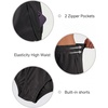 image:imageStelle Girls Athletic Shorts with Zipper Pockets Elastic Waist Running Short Basketball Volleyball Soccer Shorts for TeenBlack