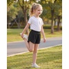 image:imageStelle Girls Athletic Shorts with Zipper Pockets Elastic Waist Running Short Basketball Volleyball Soccer Shorts for TeenBlack