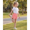 image:imageStelle Girls Athletic Shorts with Zipper Pockets Elastic Waist Running Short Basketball Volleyball Soccer Shorts for TeenCoral