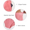 image:imageStelle Girls Athletic Shorts with Zipper Pockets Elastic Waist Running Short Basketball Volleyball Soccer Shorts for TeenCoral