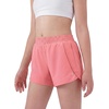 image:imageStelle Girls Athletic Shorts with Zipper Pockets Elastic Waist Running Short Basketball Volleyball Soccer Shorts for TeenCoral