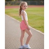 image:imageStelle Girls Athletic Shorts with Zipper Pockets Elastic Waist Running Short Basketball Volleyball Soccer Shorts for TeenCoral