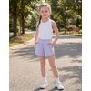 image:imageStelle Girls Athletic Shorts with Zipper Pockets Elastic Waist Running Short Basketball Volleyball Soccer Shorts for TeenLavender